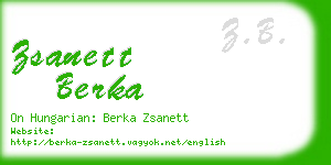 zsanett berka business card